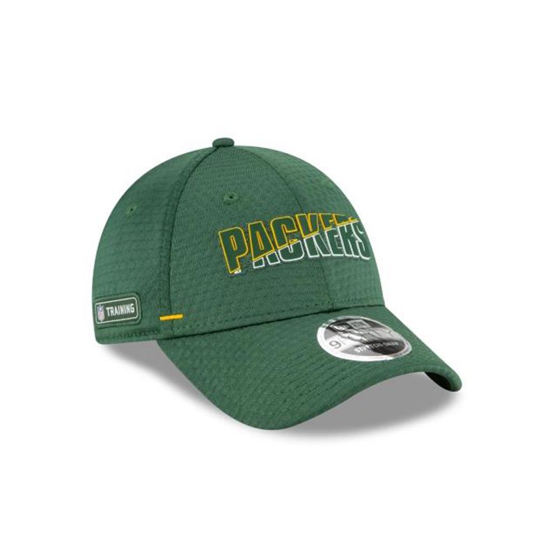 NFL Green Bay Packers Official Summer Sideline Stretch Snap 9Forty Snapback (HGK2887) - Green New Era Caps